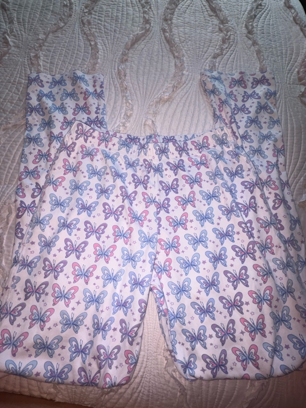 Roller Rabbit Butterfly Print Pajama Pants - Pink & Blue